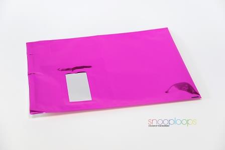 pink opak C4 Snooploop Folienumschlag mit Fenster 
