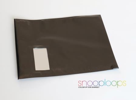 schwarz opak C4 Snooploop Folienumschlag mit Fenster 