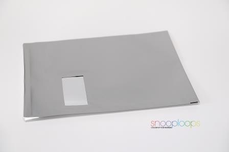 silber graphite matt C4 Snooploop Folienumschlag mit Fenster 